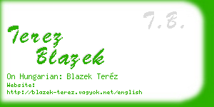 terez blazek business card